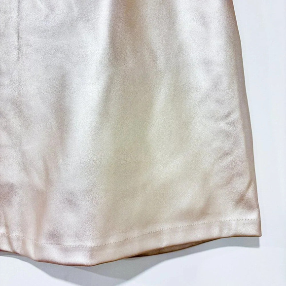 DYNAMITE  Champagne gold metallic faux leather skirt - Picture 5 of 7